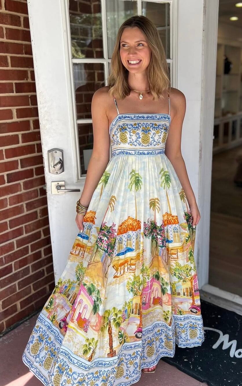 Farm Rio Aracati Printed Maxi Dress